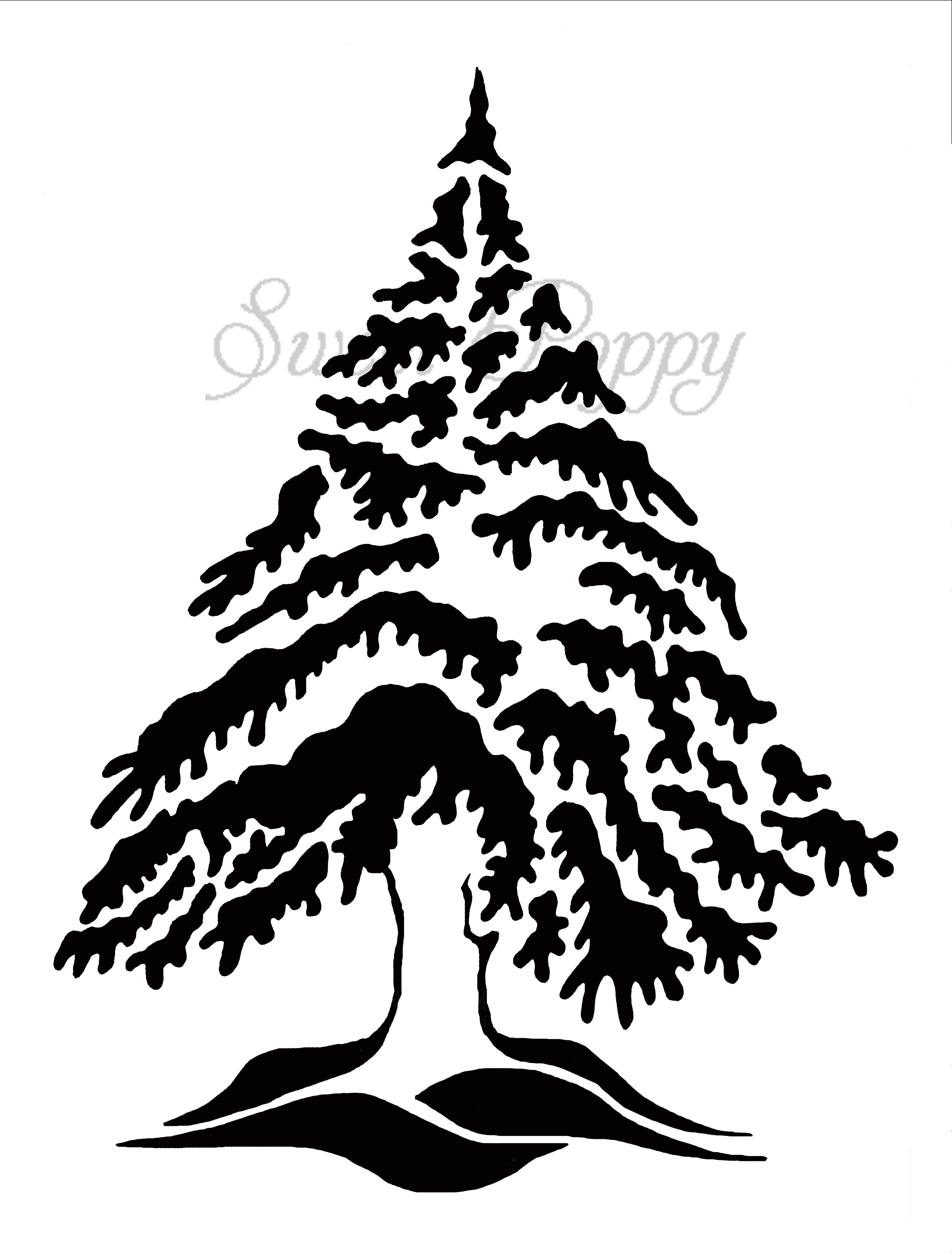 4400x5800 Sweet Poppy Stencil Winter Tree The Craft Station Ltd.