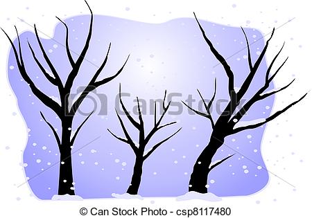 450x315 Winter Trees Stock Illustration