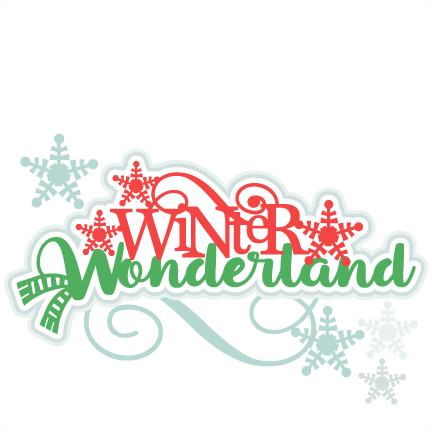 432x432 Winter Wonderland Title Svg Scrapbook Cut File Cute Clipart Files
