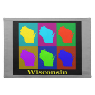 307x307 Map Of Wisconsin Placemats Zazzle