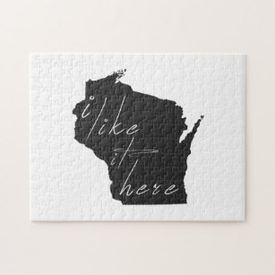 307x307 Wisconsin State Jigsaw Puzzles Zazzle