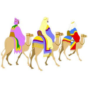 300x300 Wise Men Silhouette Clipart