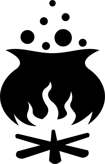 416x650 Cauldron Halloween Stencils