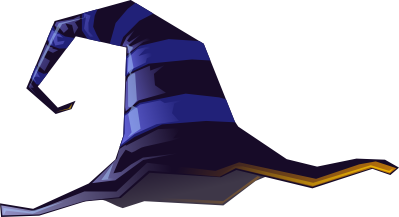 399x217 Free Witch Hat Silhouette Clipart