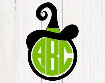 340x270 Witch Svg Witch Hat Halloween Monogram Halloween Svg Cricut