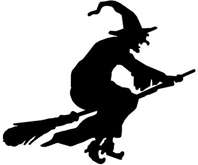400x333 Vinyl Witch On Broom Halloween Witches, Halloween