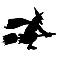 200x200 Halloween Witch Window Decals And Car Stickers Wall Decals