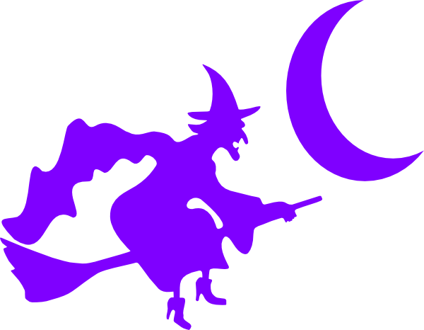600x466 Witch On Broom Silhouette Clip Art