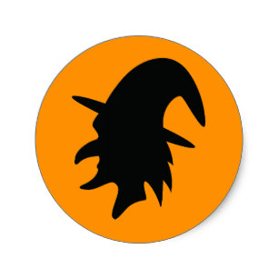 307x307 Witch Silhouette Stickers Zazzle