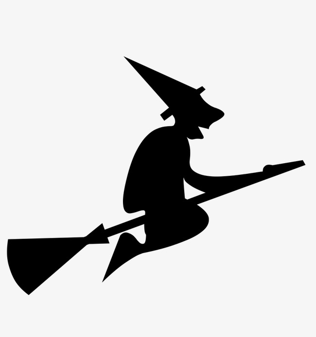 650x694 Witch Silhouette, Creative Christmas, Halloween Witch, Sketch Png