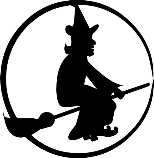 500x511 22 Images Of Silhouette Witch And Moon Template