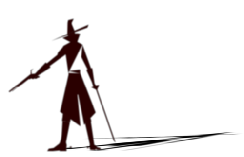 500x323 Witch Hunter Silhouette With Shadow Vector Clip Art Public