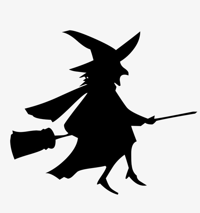 650x694 Witch Silhouette, Creative Christmas, Halloween Witch, Sketch Png