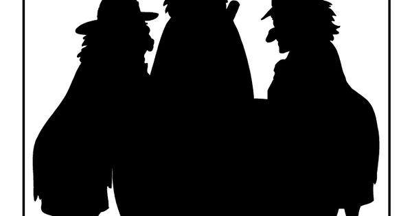 600x315 Witch With Cauldron Silhouette Printable Halloween Templates