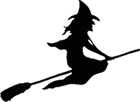 200x146 Spooky Halloween Witch Girl Cauldron Logo Vector (.ai) Free Download