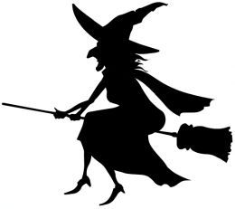 260x231 Free Black And White Halloween Clip Art Witches, Free And Black