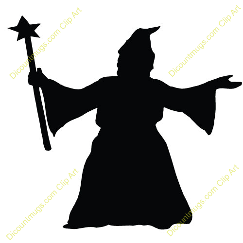 500x500 Wizard Clipart Silhouette