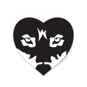 307x307 Wolf Silhouette Stickers Zazzle.co.nz