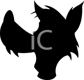 350x336 Animal Silhouette Of A Wolf Head