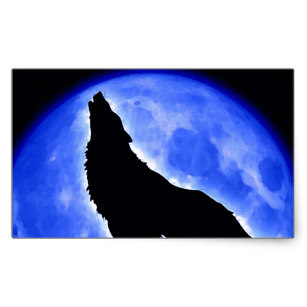 307x307 Howling Wolf Silhouette Stickers Zazzle