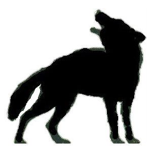 300x300 Psd Detail Howling Wolf Silhouette Official Psds