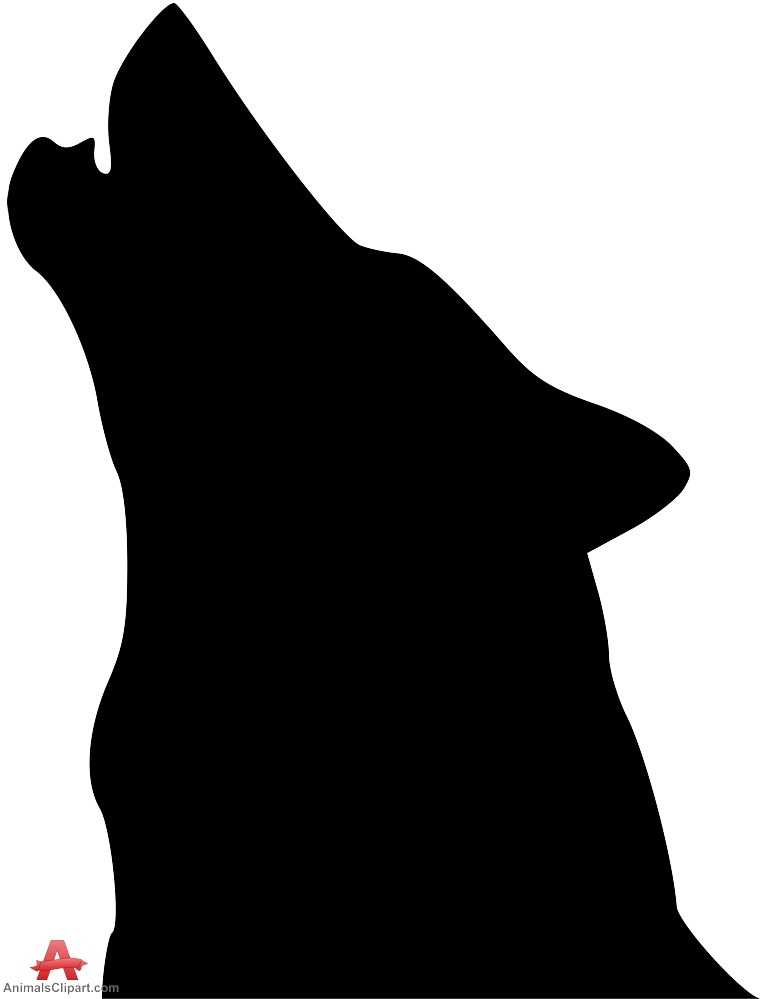 765x999 Wolf With Head Up Howling Silhouette Free Clipart Design Download