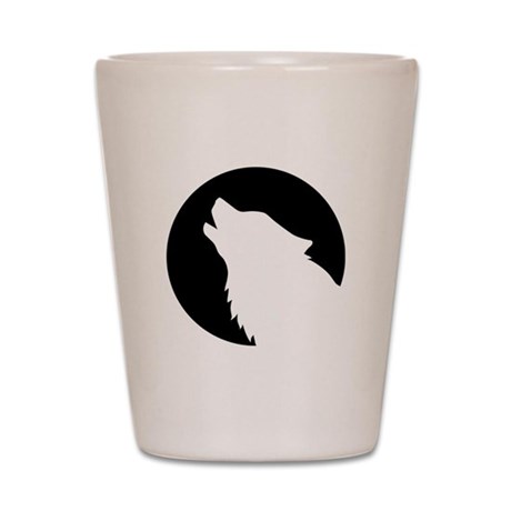 460x460 Wolf Moon Night Shot Glass By Teedepartment