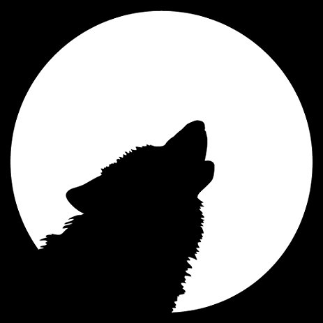Wolf Moon Silhouette at GetDrawings | Free download