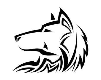 340x270 Tribal Wolf Print Etsy