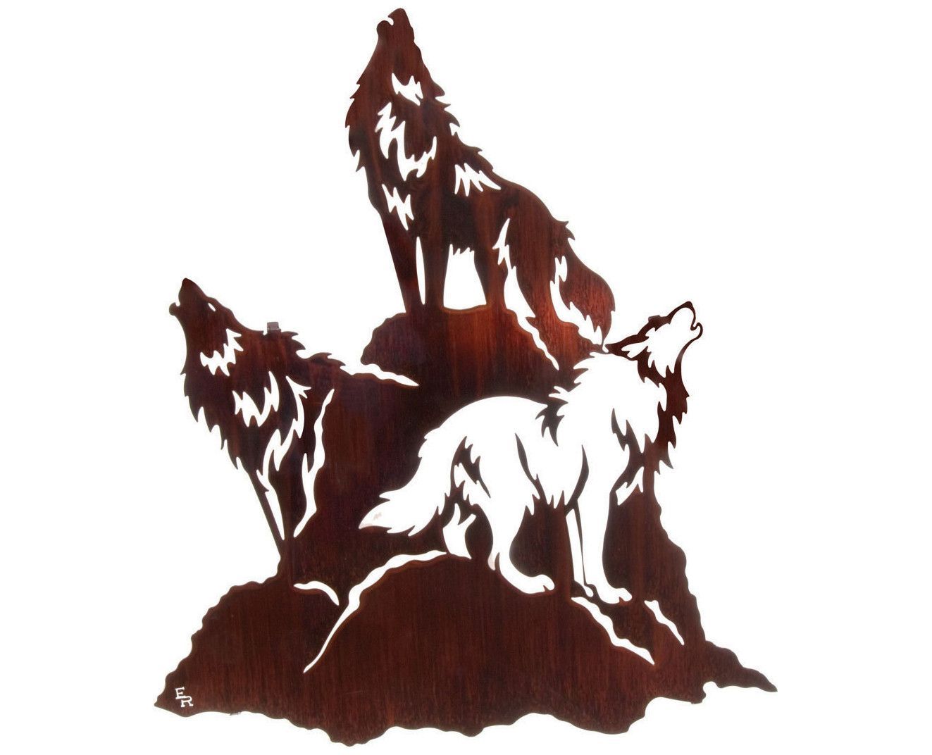 1323x1072 Wolf Pack Melody Metal Wall Hanging School Art