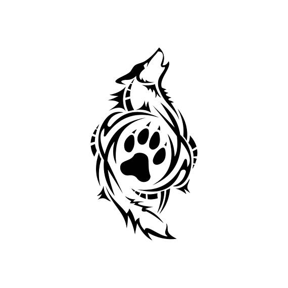 570x570 Tribal Wolf Paw Graphics Svg Dxf Eps Png Cdr Ai Pdf Vector Art