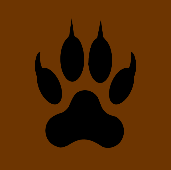 600x597 Wolf Paw Print Clip Art