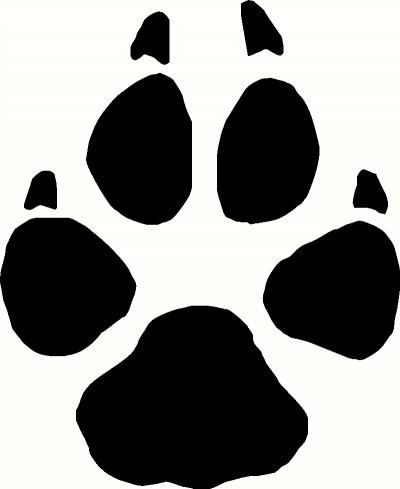 400x489 Wolf Paw Clipart Decals Hobby Craft, Scrapbooking