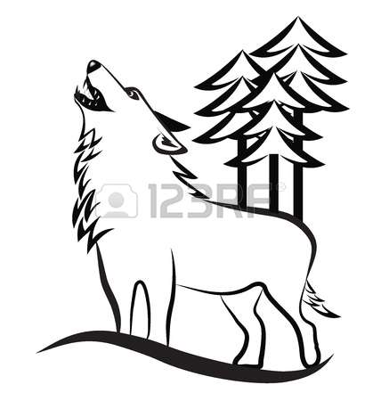 Wolf Running Silhouette at GetDrawings | Free download