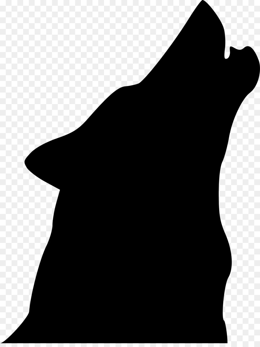 900x1200 Gray Wolf Silhouette Clip Art