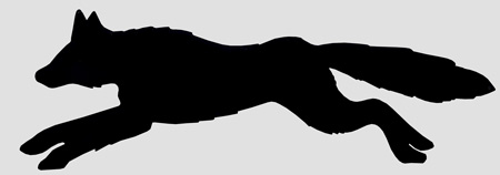 450x158 Silhouette Fox Clipart, Explore Pictures