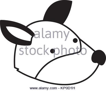 369x320 Cute Wolf Animal Head Vector Illustration Graphic Design Stock