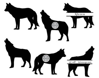 340x270 Howling Wolf Svg Etsy