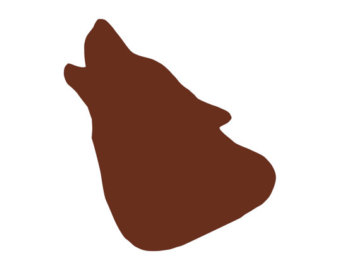 340x270 Wolf Wall Decal Wolf Howling