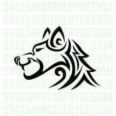 236x236 Wolf Head Tribal Tattoo V2 Graphics Svg Eps Png Cdr Ai Pdf Vector