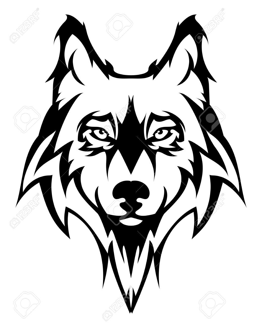 1040x1300 Wolf Face Beautiful Wolf Tattoo.vector Wolfs Head As A Design
