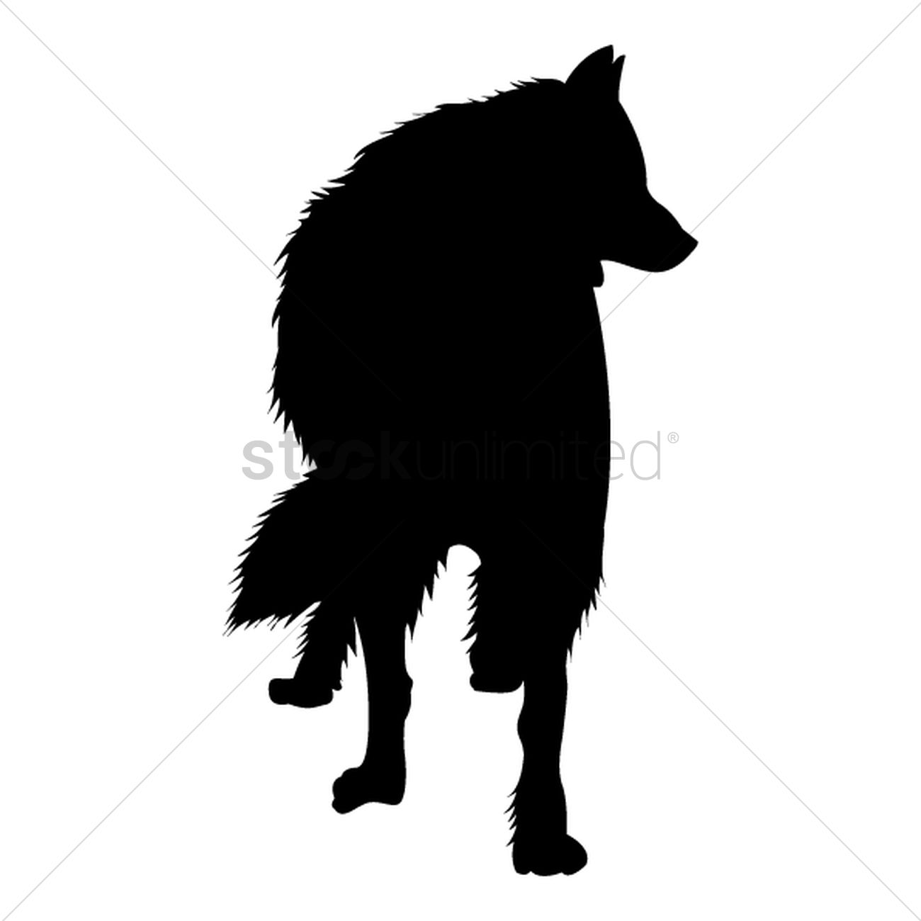 1300x1300 Silhouette Of Wolf Vector Image
