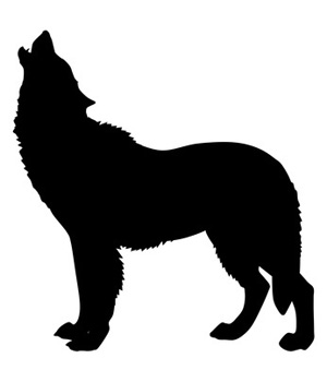300x350 Wolf Silhouette Clip Art