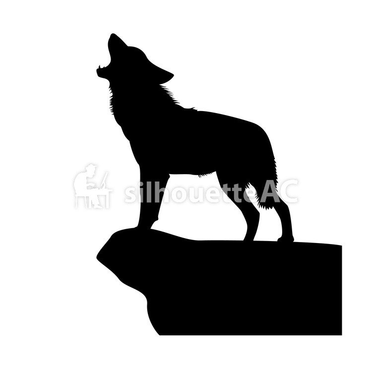 750x750 Free Silhouette Vector October, A Wolf