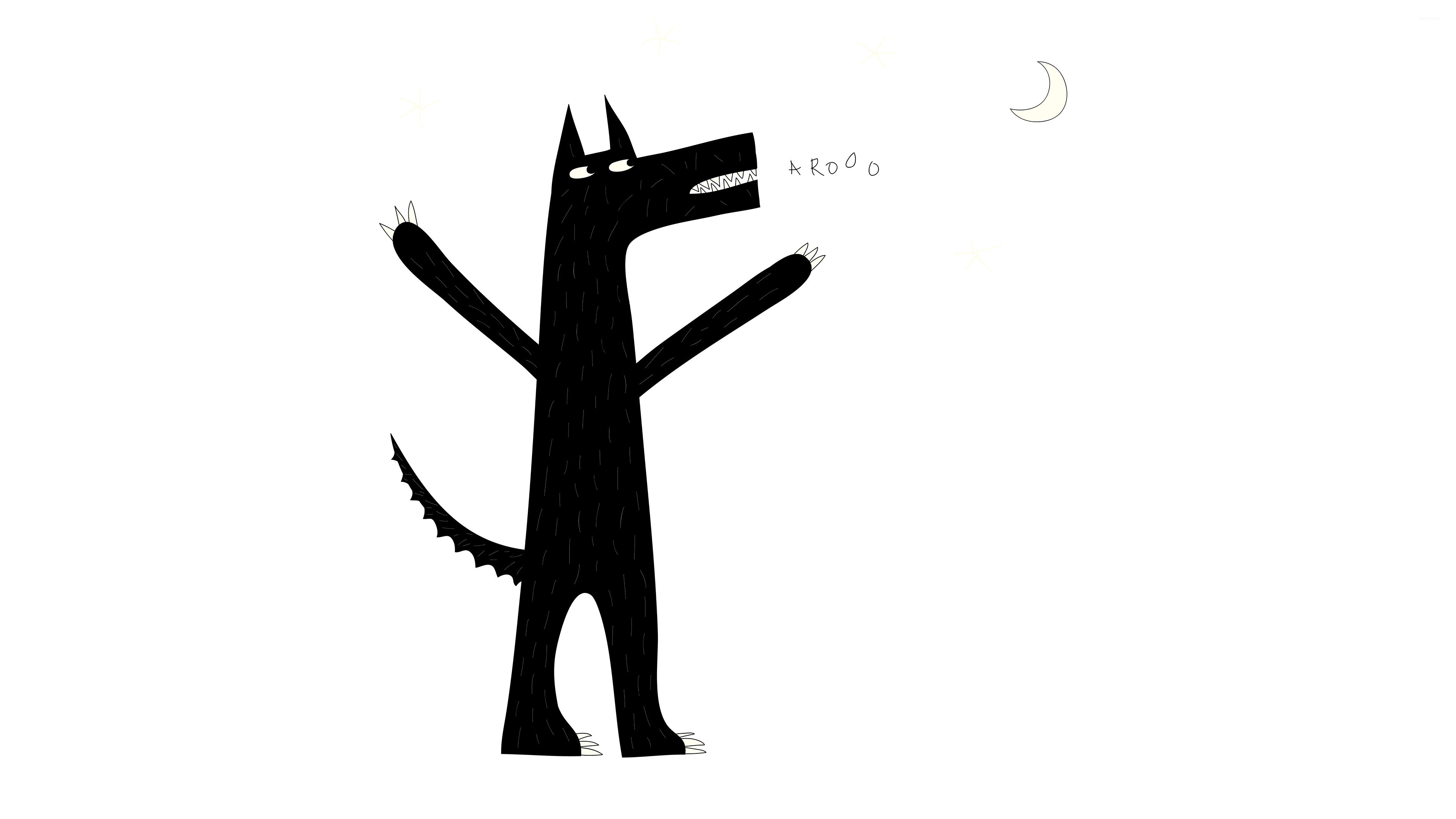 3840x2160 Wolf Howling