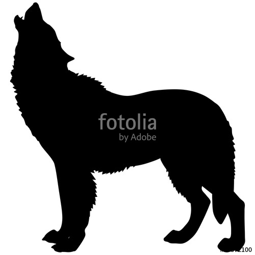 500x500 Silhouette Of A Wolf 2 Stock Image And Royalty Free Vector Files