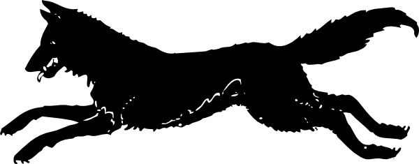 600x235 Running Wolf Silhouette Clip Art Free Vector In Open Office