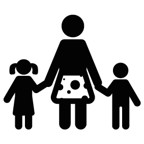 283x283 Woman With Children Silhouette Silhouette Of Woman With Children
