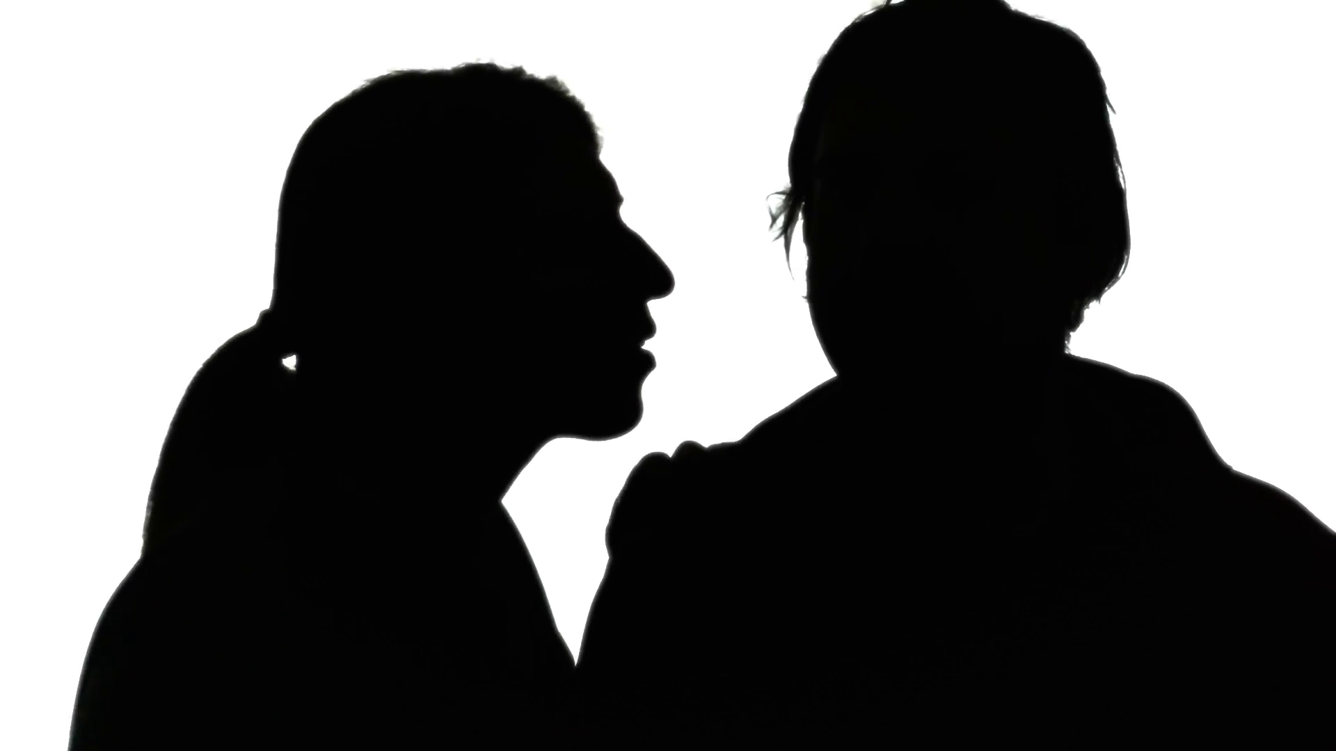 1920x1080 Silhouette Woman Man Secret Whisper. A Woman Whispering A Secret