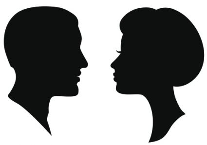 425x298 Creative Man And Woman Silhouettes Vector Set Silhouette
